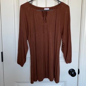 Brown, Peasant Style Top